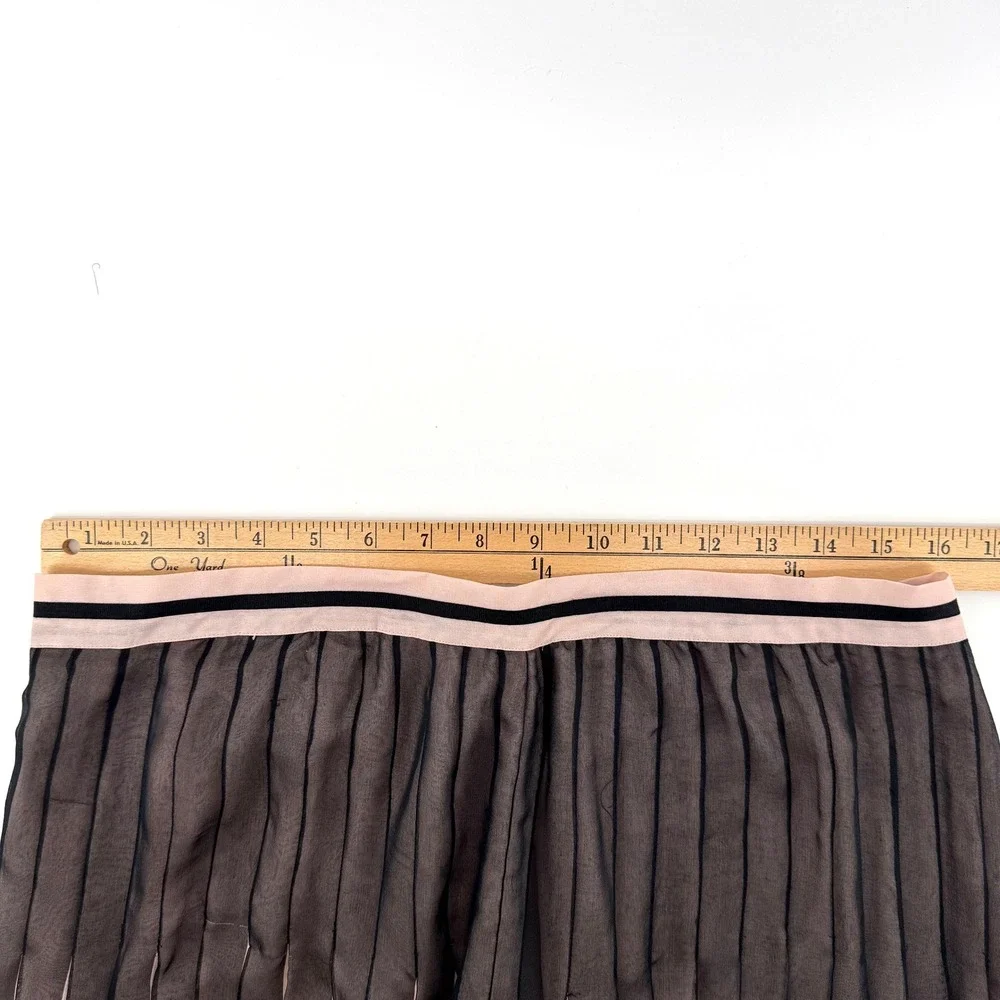 Silk Pleated Skirt Women 12 Black Pink Midi Accordion Feminine Coquette Romantic